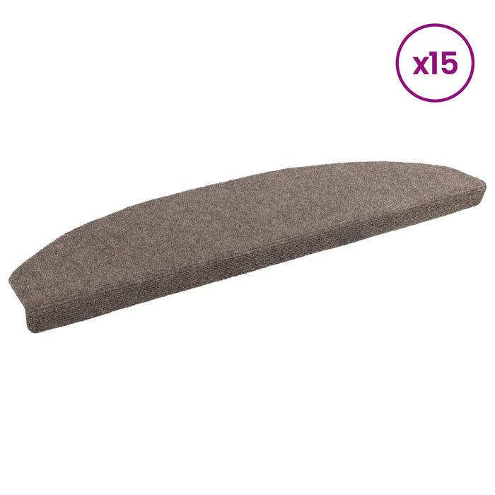 Mochete autocolante pentru scară Semicircular 15 pcs Mocca - WALTI WALTI