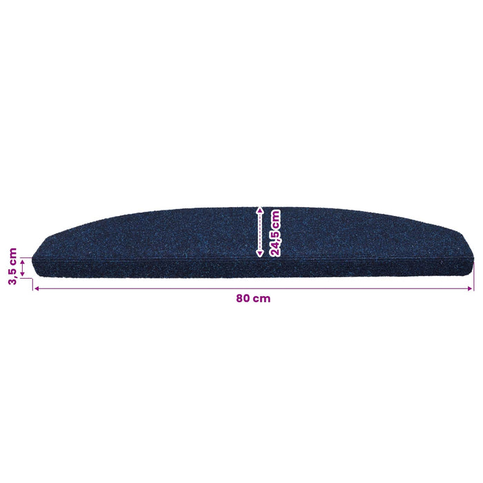 Mochete autocolante pentru scară Semicircular 15 pcs Bleumarin - WALTI WALTI