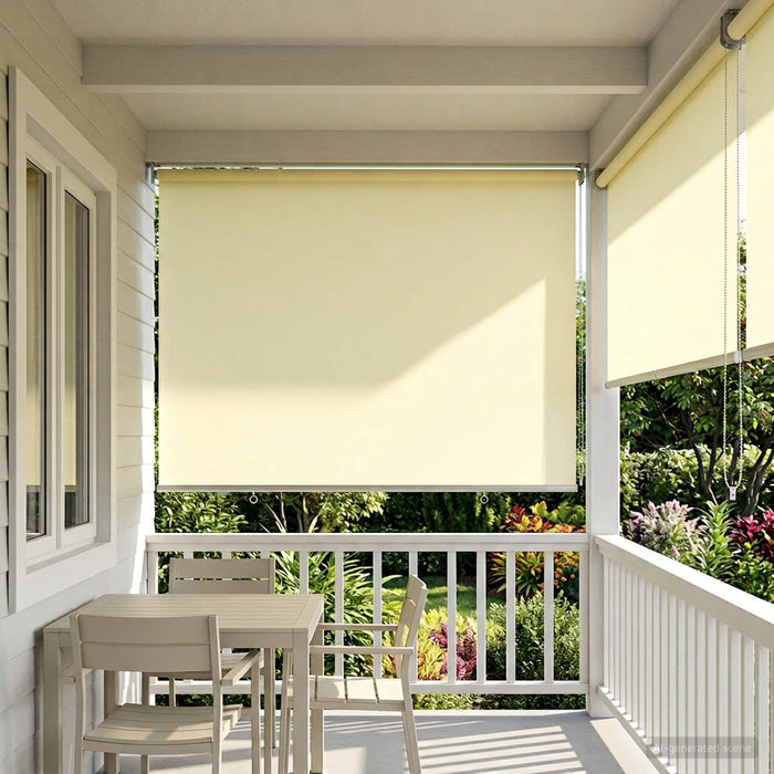 Rulou exterior protecție UV Crem 125 x 140 cm (L x H) Poliester WALTI