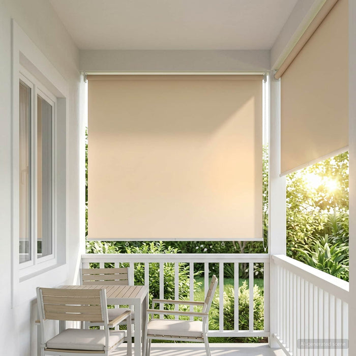 Rulou exterior protecție UV Bej 145 x 140 cm (L x I) Poliester WALTI