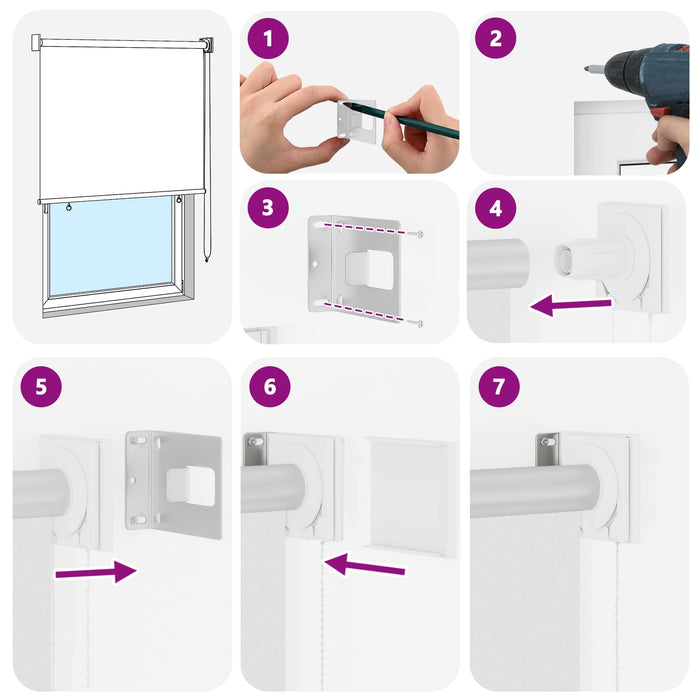 Rulou exterior protecție UV Alb 105 x 140 cm (L x H) Poliester WALTI