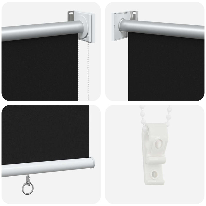 Jaluzea tip rulou cu protecție UV Negru 200 x 140 cm Poliester - WALTI WALTI