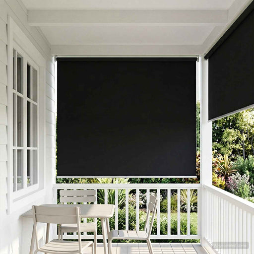 Rulou exterior protecție UV Negru 205 x 140 cm (L x H) - WALTI WALTI