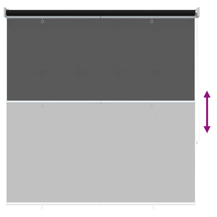 Rulou exterior protecție UV Negru 105 x 230 cm (L x H) WALTI