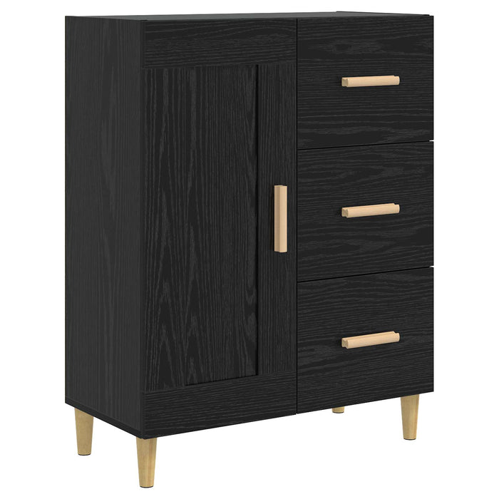 Bufet Stejar Negru 69,5 x 34 x 90 cm Lemn prelucrat WALTI