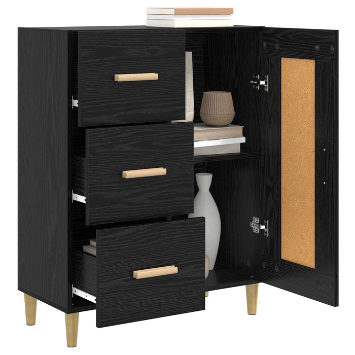 Bufet Stejar Negru 69,5 x 34 x 90 cm Lemn prelucrat WALTI