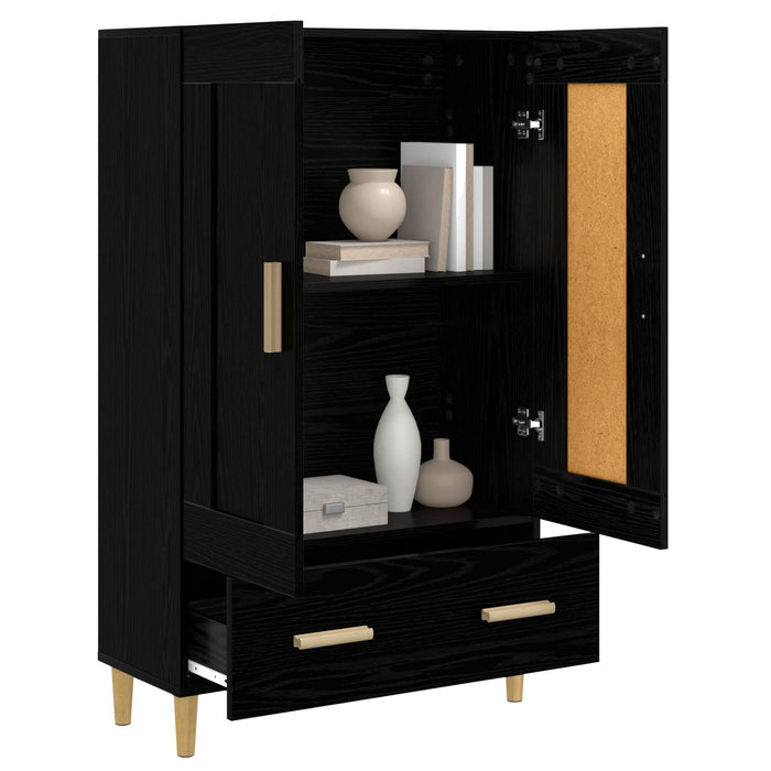 Bufet Stejar Negru 70 x 31 x 115 cm Lemn prelucrat WALTI