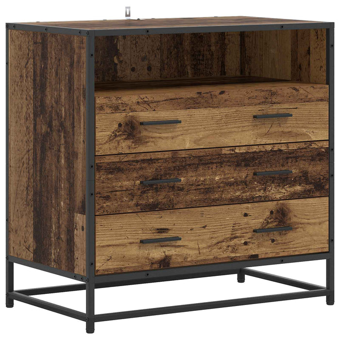 Dulap cu sertare 3-Drawer Lemn vechi 70 x 41 x 70 cm WALTI