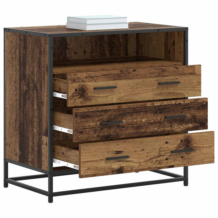 Dulap cu sertare 3-Drawer Lemn vechi 70 x 41 x 70 cm WALTI