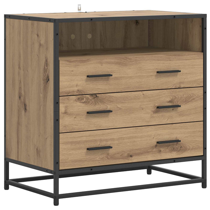 Dulap cu sertare 3-Drawer Stejar artizanal 70 x 41 x 70 cm WALTI