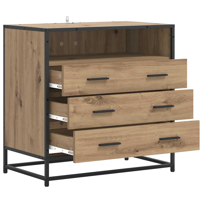 Dulap cu sertare 3-Drawer Stejar artizanal 70 x 41 x 70 cm WALTI