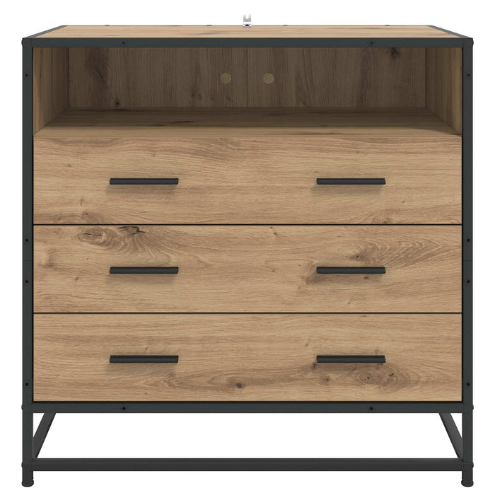Dulap cu sertare 3-Drawer Stejar artizanal 70 x 41 x 70 cm WALTI