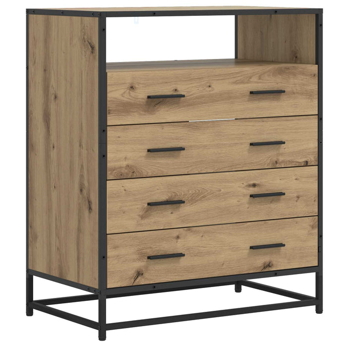 Dulap cu sertare 4-Drawer Stejar artizanal 70 x 41 x 83,5 cm WALTI