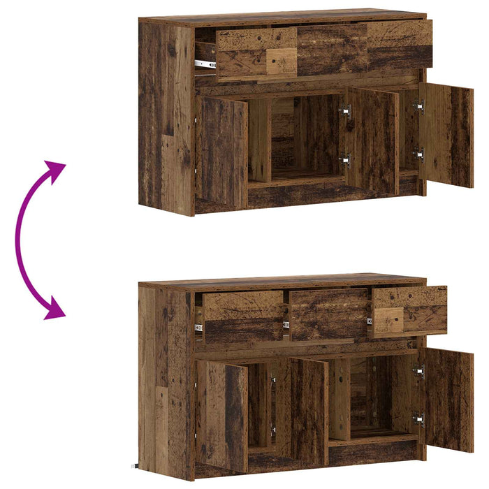 Cabinet TV 91 x 34 x 61 cm Lemn vechi Lemn prelucrat WALTI