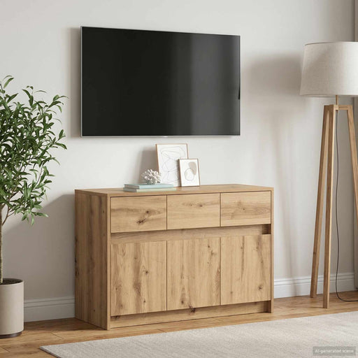 Cabinet TV 91 x 34 x 61 cm Stejar Artizanal Lemn prelucrat - WALTI WALTI