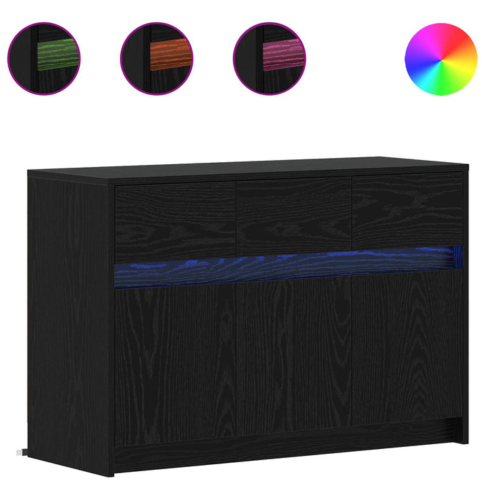 Cabinet TV 91 x 34 x 61 cm Stejar Negru Lemn prelucrat WALTI