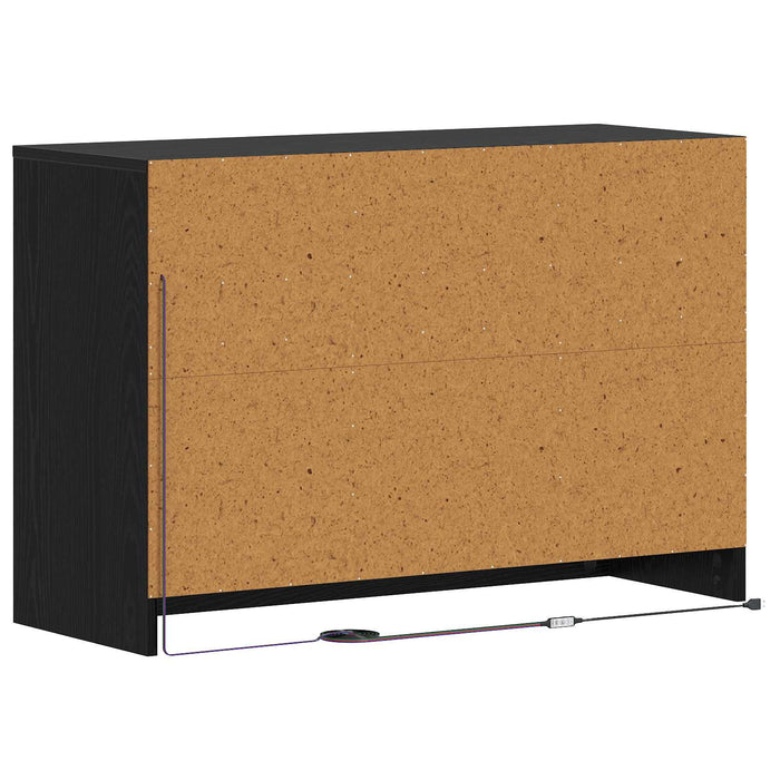 Cabinet TV 91 x 34 x 61 cm Stejar Negru Lemn prelucrat WALTI