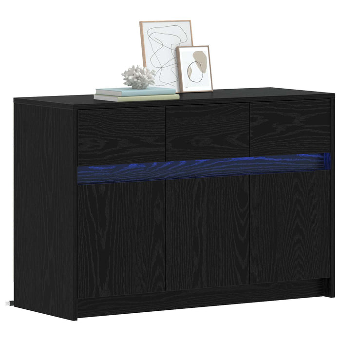 Cabinet TV 91 x 34 x 61 cm Stejar Negru Lemn prelucrat WALTI
