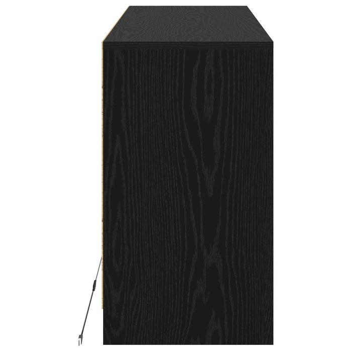 Cabinet TV 91 x 34 x 61 cm Stejar Negru Lemn prelucrat WALTI