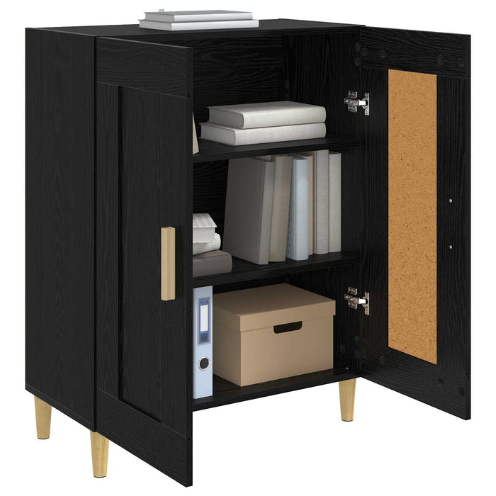 Bufet Stejar Negru 69,5 x 34 x 90 cm Lemn prelucrat WALTI