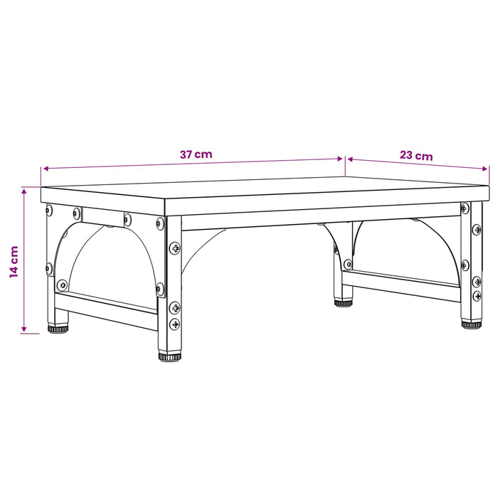 Suport pentru monitor Lemn vechi 37 x 23 x 14 cm Lemn prelucrat WALTI