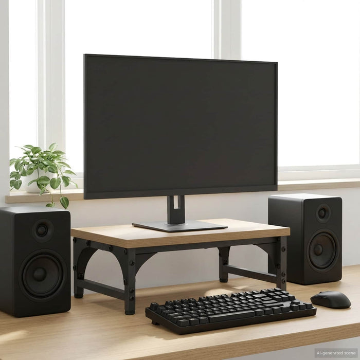 Suport pentru monitor Stejar Artizanal 37 x 23 x 14 cm WALTI