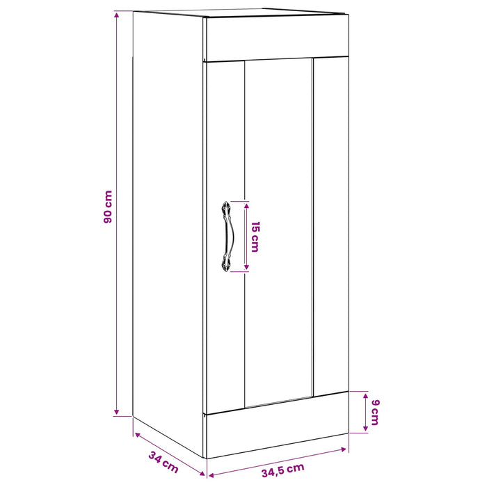 Dulap de perete Lemn vechi 34,5 x 34 x 90 cm Lemn prelucrat WALTI