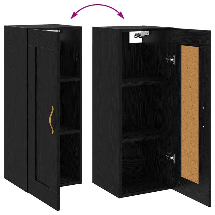 Dulap de perete Stejar Negru 34,5 x 34 x 90 cm Lemn prelucrat WALTI