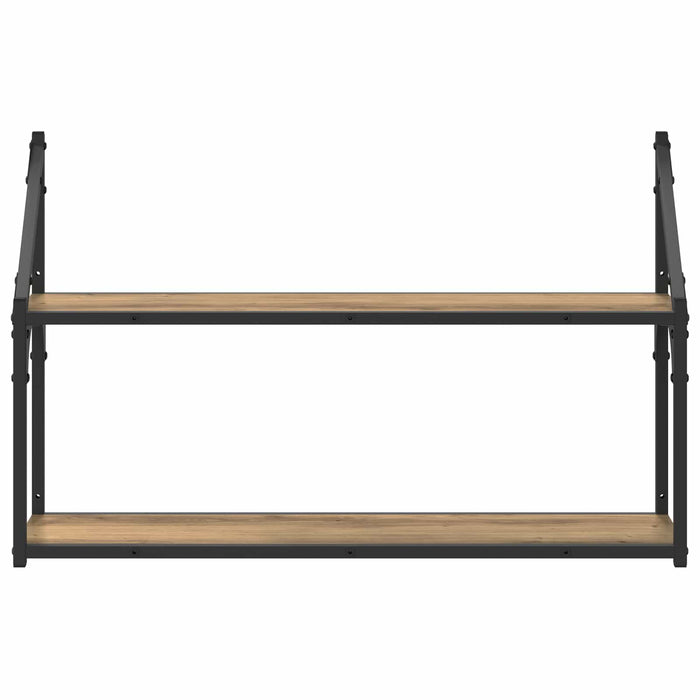 Raft de perete Montare pe perete Stejar artizanal metal PB WALTI