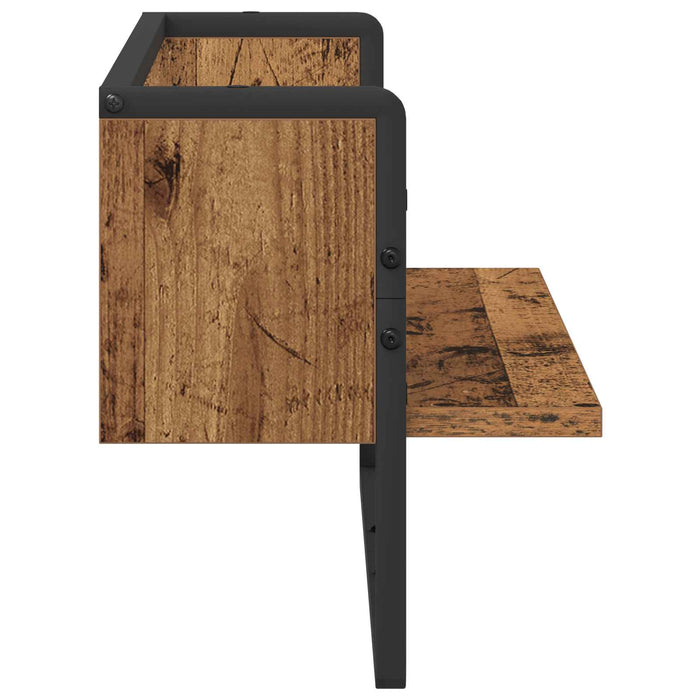 Raft de perete Montare pe perete Lemn vechi 65 x 25 x 30 cm WALTI