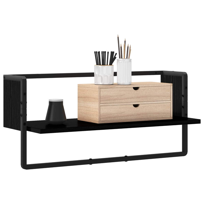 Raft de perete Montare pe perete Stejar negru 65 x 25 x 30 cm WALTI