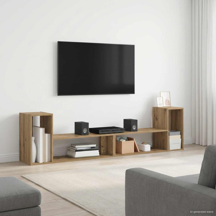 Cabinet TV 100 x 30 x 50 cm Stejar Artizanal Lemn prelucrat - WALTI WALTI