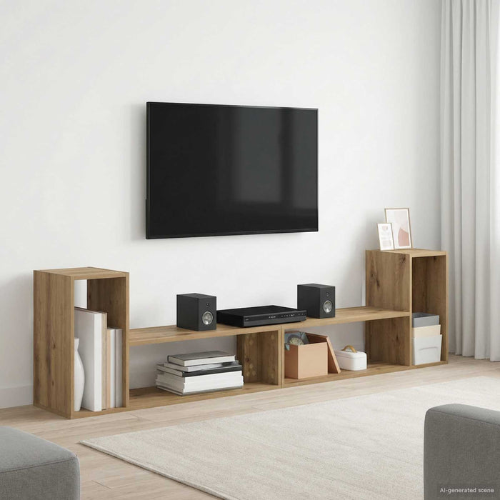 Cabinet TV 100 x 30 x 50 cm Stejar Artizanal Lemn prelucrat - WALTI WALTI