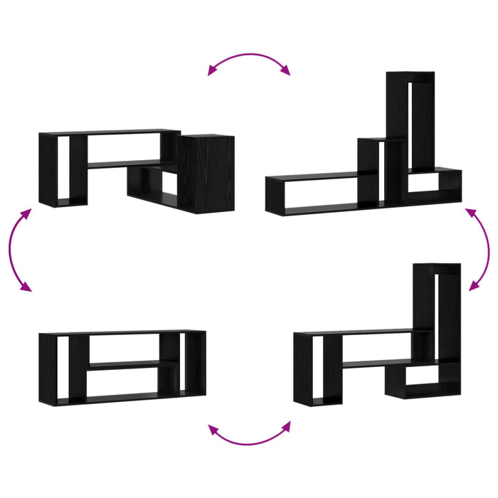 Cabinet TV 100 x 30 x 50 cm Stejar Negru Lemn prelucrat WALTI