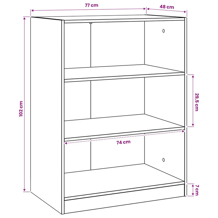 Dulap cu raft cu depozitare Lemn vechi 77 x 48 x 102 cm PB WALTI