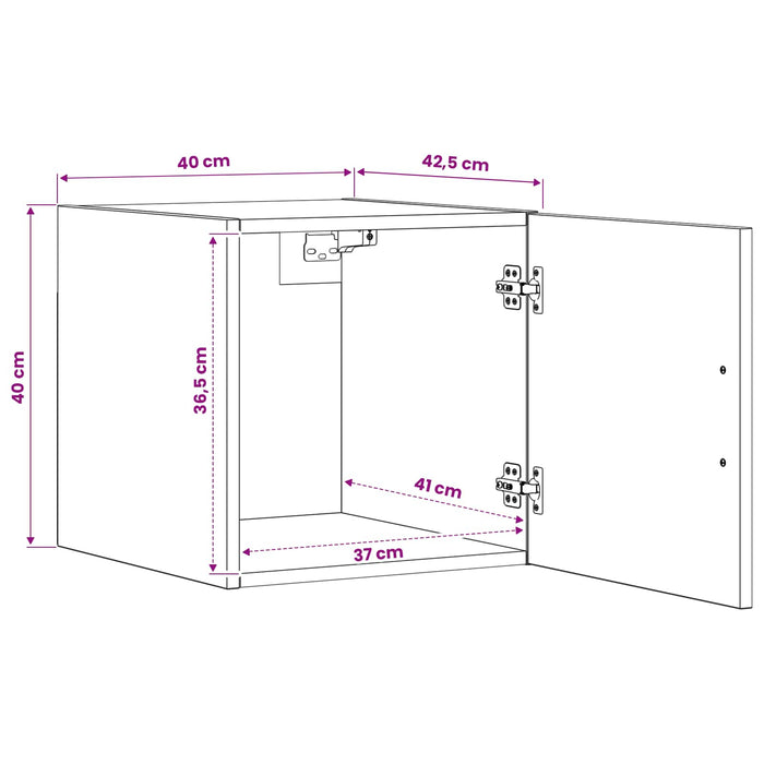 Dulap de perete Stejar artizanal 40 x 42,5 x 40 cm PB WALTI