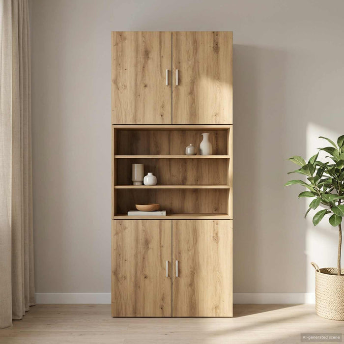 Dulap de perete Stejar Artizanal 80 x 42,5 x 64 cm WALTI