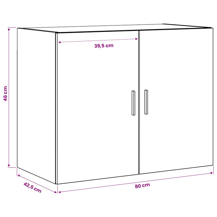 Dulap de perete Stejar Artizanal 80 x 42,5 x 64 cm WALTI
