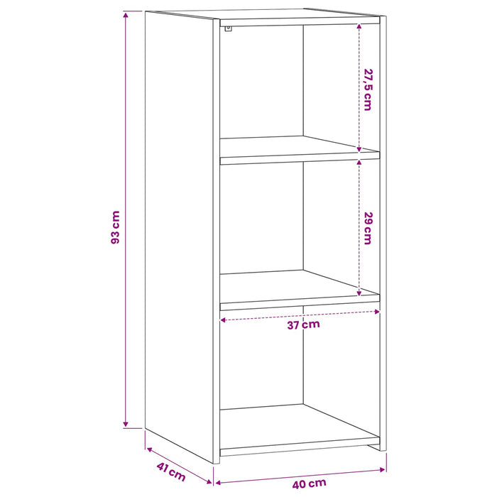Bufet Stejar Artizanal 40 x 41 x 93 cm Lemn prelucrat WALTI