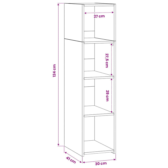 Bufet Lemn vechi 30 x 41 x 124 cm Lemn prelucrat WALTI