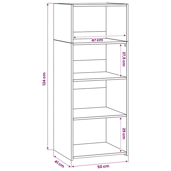 Bufet Stejar Artizanal 50 x 41 x 124 cm Lemn prelucrat WALTI