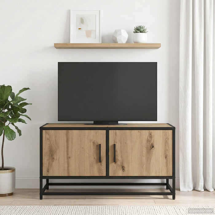 Cabinet TV 80 x 34,5 x 40 cm Stejar Artizanal Lemn prelucrat - WALTI WALTI