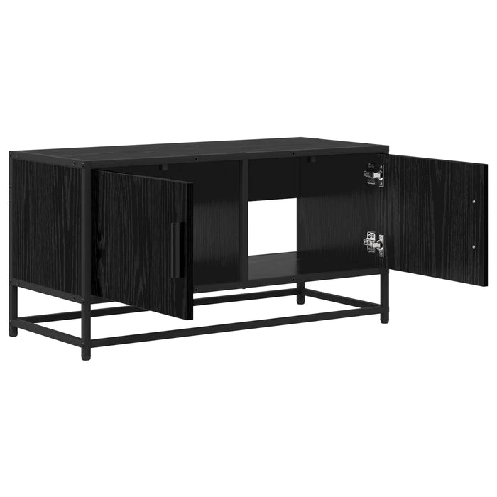 Cabinet TV 80 x 34,5 x 40 cm Stejar Negru Lemn prelucrat WALTI