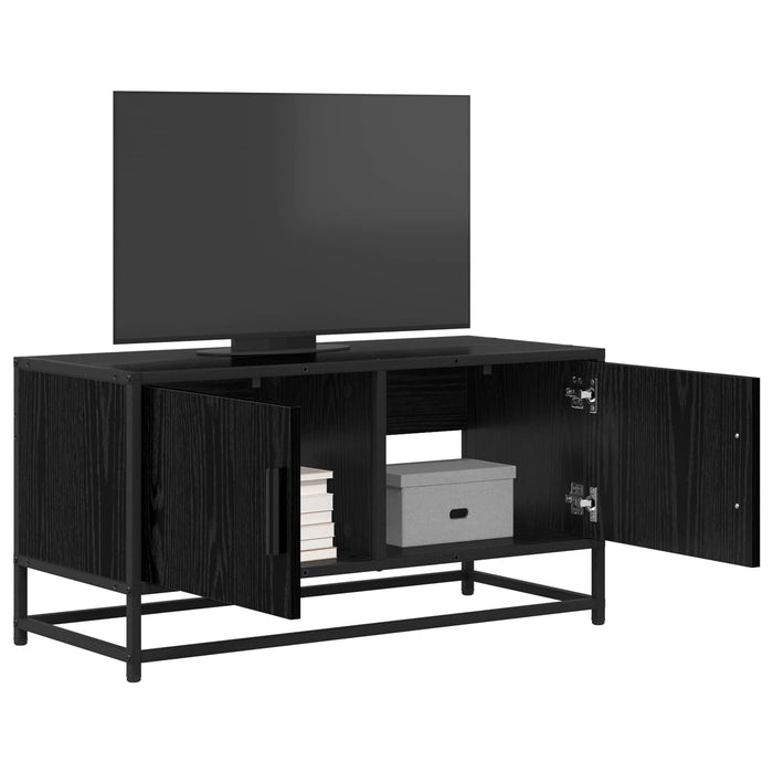 Cabinet TV 80 x 34,5 x 40 cm Stejar Negru Lemn prelucrat WALTI