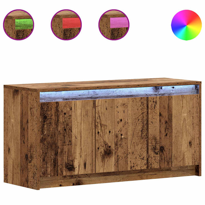 Cabinet TV 100 x 34 x 50 cm Lemn vechi Lemn prelucrat WALTI