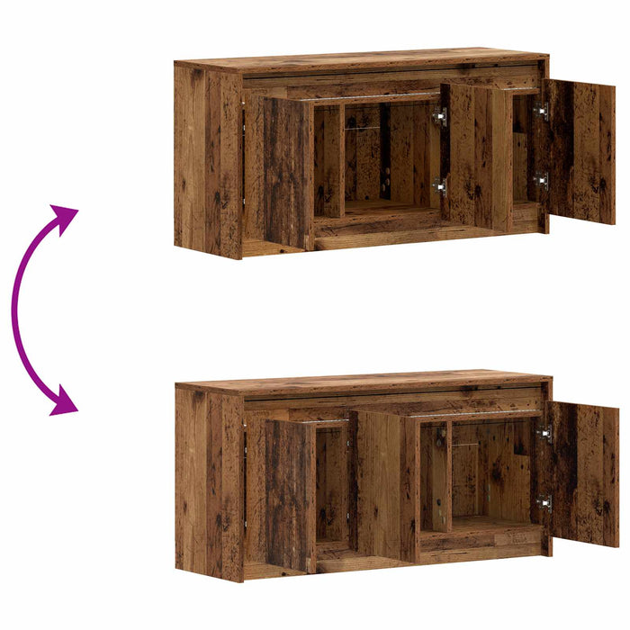 Cabinet TV 100 x 34 x 50 cm Lemn vechi Lemn prelucrat WALTI