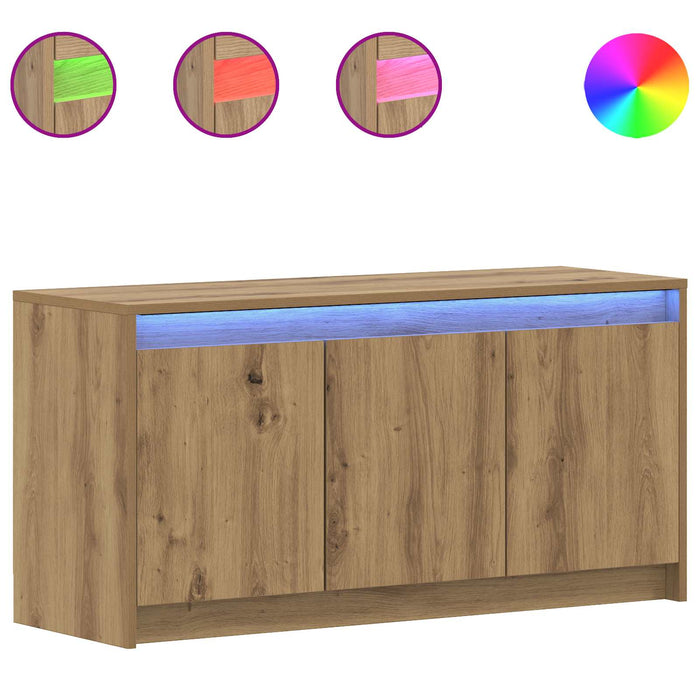 Cabinet TV 100 x 34 x 50 cm Stejar Artizanal Lemn prelucrat WALTI