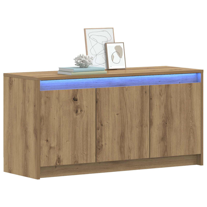 Cabinet TV 100 x 34 x 50 cm Stejar Artizanal Lemn prelucrat WALTI
