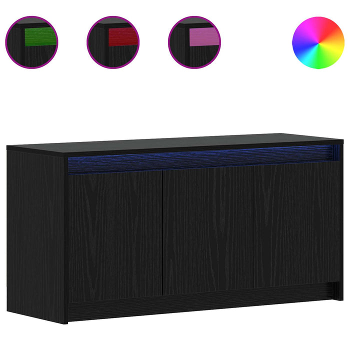 Cabinet TV 100 x 34 x 50 cm Stejar Negru Lemn prelucrat WALTI