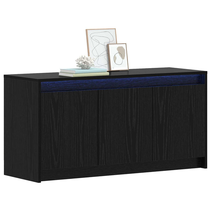 Cabinet TV 100 x 34 x 50 cm Stejar Negru Lemn prelucrat WALTI